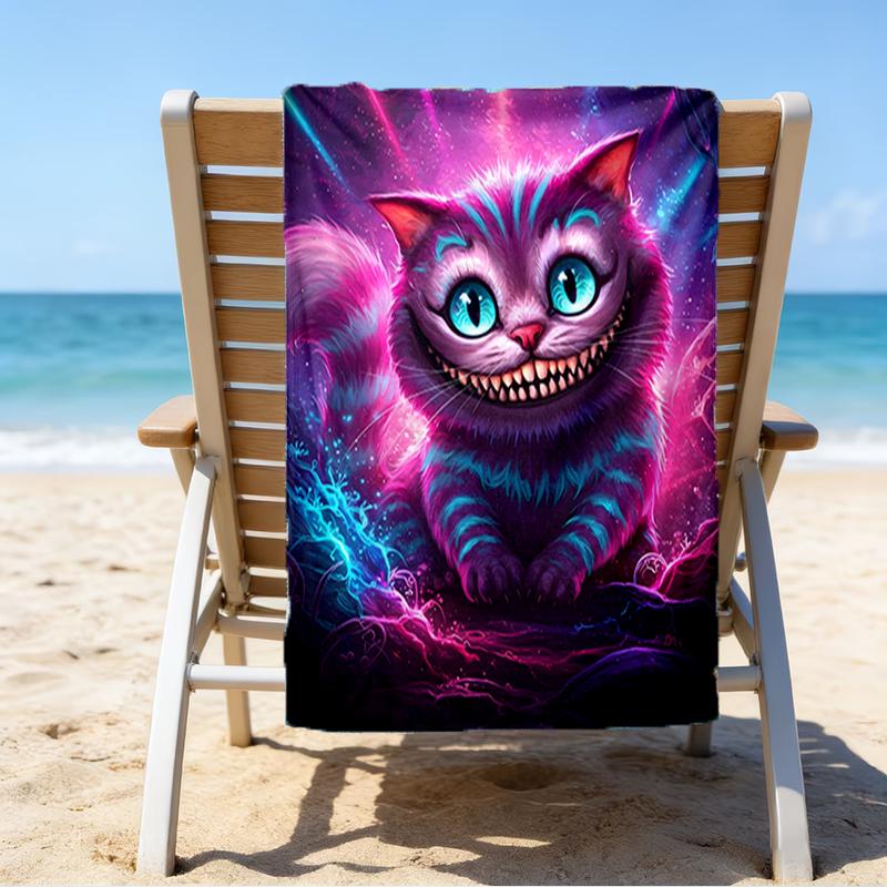 WonderlCat Fantasy Beach Towel - Soft, Absorbent Microfiber, Lightweight, Ideal for The Beach, Parties, Travel, Camping fan gifts