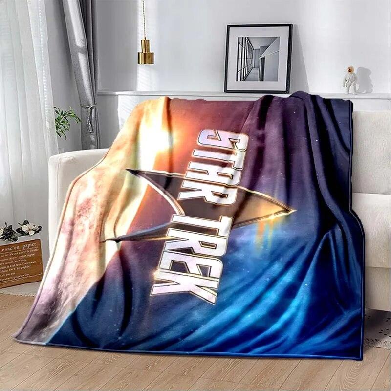 3D Print Star-T-Trek Pattern Flannel Blanket,Multi-purpose Holiday Gift Blanket Warm And Soft Blankets All Seasons