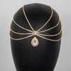 Bohemian Rhinestone Head Chain Headwear Boho Headband Fashion Forehead Chain  Wedding