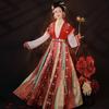 Hanfu женское новое китайское стильное супер фея элегантное женское плиссированное платье длиной до талии в стиле Тан старинное весенне-осеннее платье