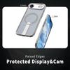 For iPhone Air Magnetic Case Kickstand Grid Texture TPU PC Phone Back Cover