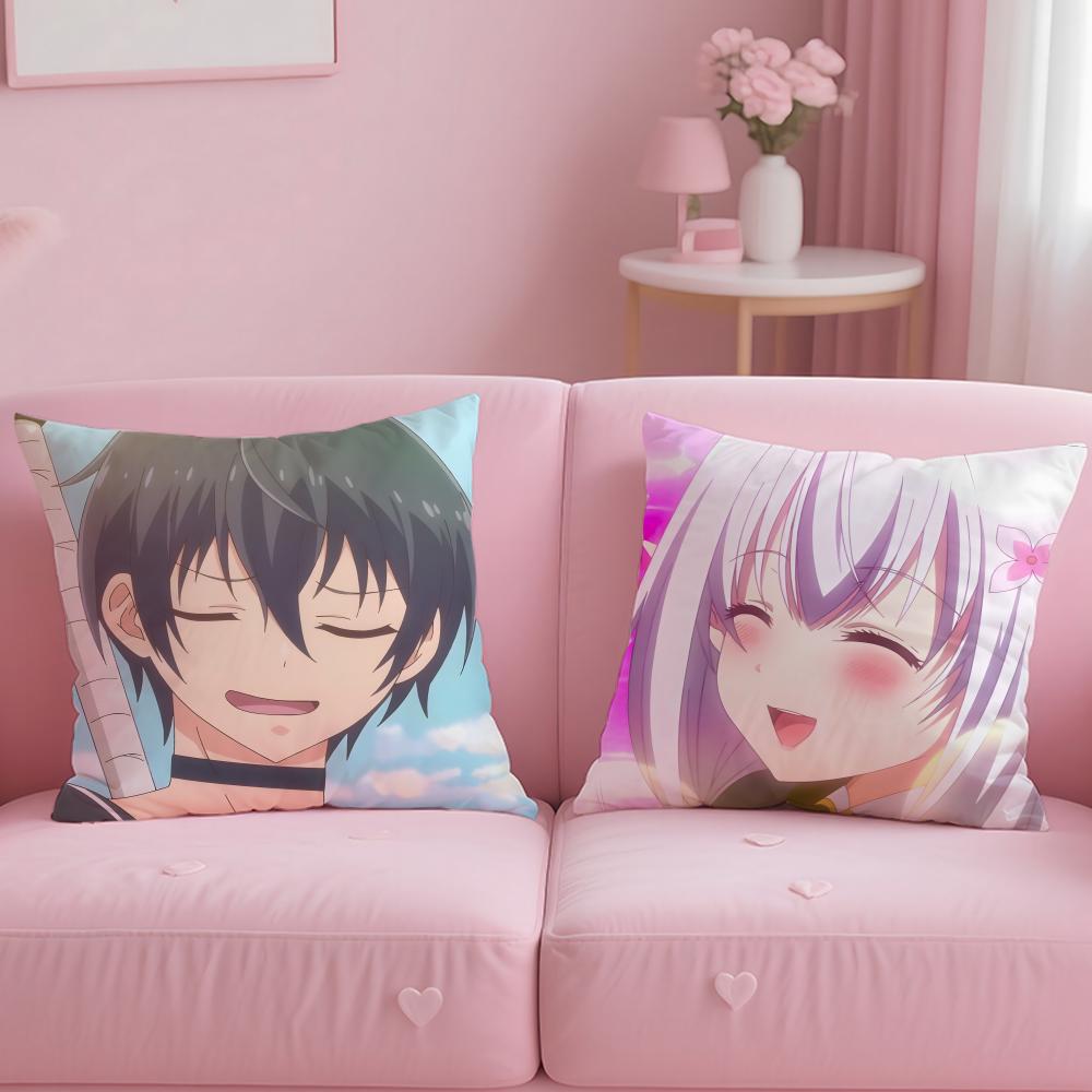 Summoned to Another World for a Second Time Cushion Cover Soft EasyWash Pillow Case Versatile for Couch Bed Travel