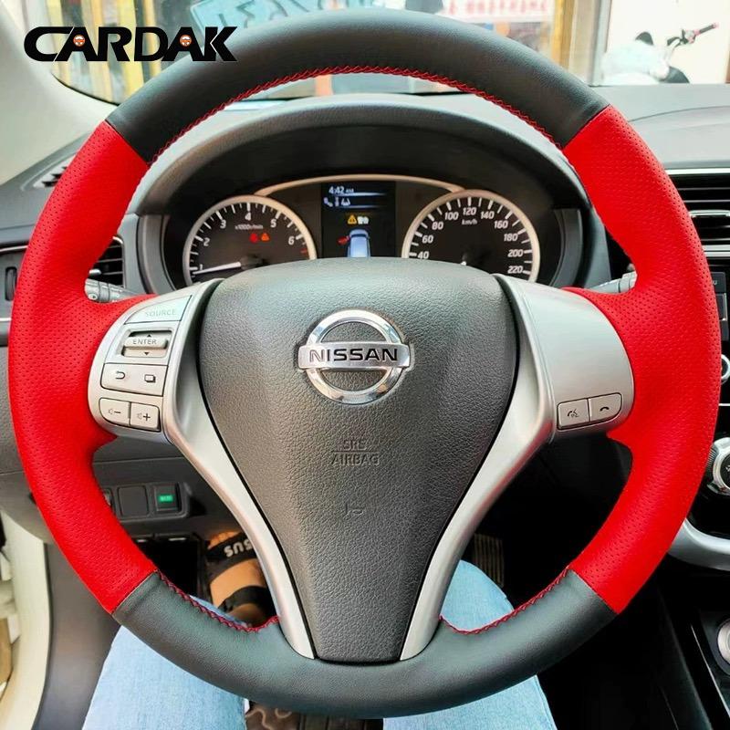 Full Micro Fibre Leather Car Steering Wheel Cover for Nissan Qashqai Altima Teana Rogue 2014-2018