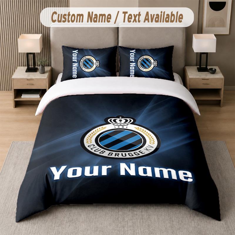 Club Brugge FC Design Bedding Set Custom Text 1 Duvet Cover & 2 Pillow Cases