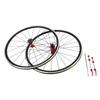 Колеса для шоссейного велосипеда 700C Переднее и заднее Клинчерные Ободные тормоза 7/8/9/10/11 скоростей Велосипедное колесо Съемная конструкция Черный Герметичные подшипники Черный