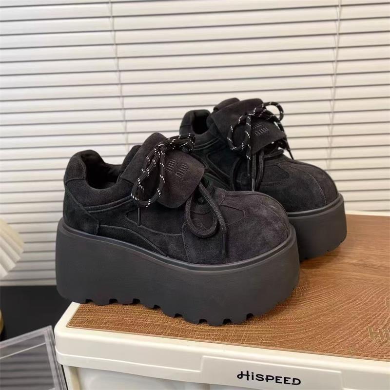 Оригинальные ретро-туфли Niche, женские, весна 2025 года, универсальные, маленькие белые туфли на толстой подошве, модные, повседневные, с большой головой