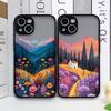 Чехол для телефона "Горная лесная деревня" для IPhone 13 12 Mini 16 15 11 14 Pro Max 7 8 Plus SE X XS Ударопрочный чехол Пейзаж с подсолнухами