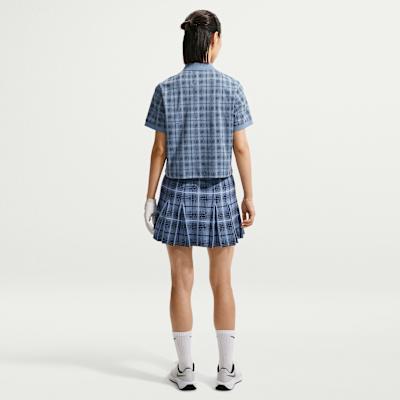 Nike Женские рубашки-поло Синие/Светло-синие Воротник Умеренные