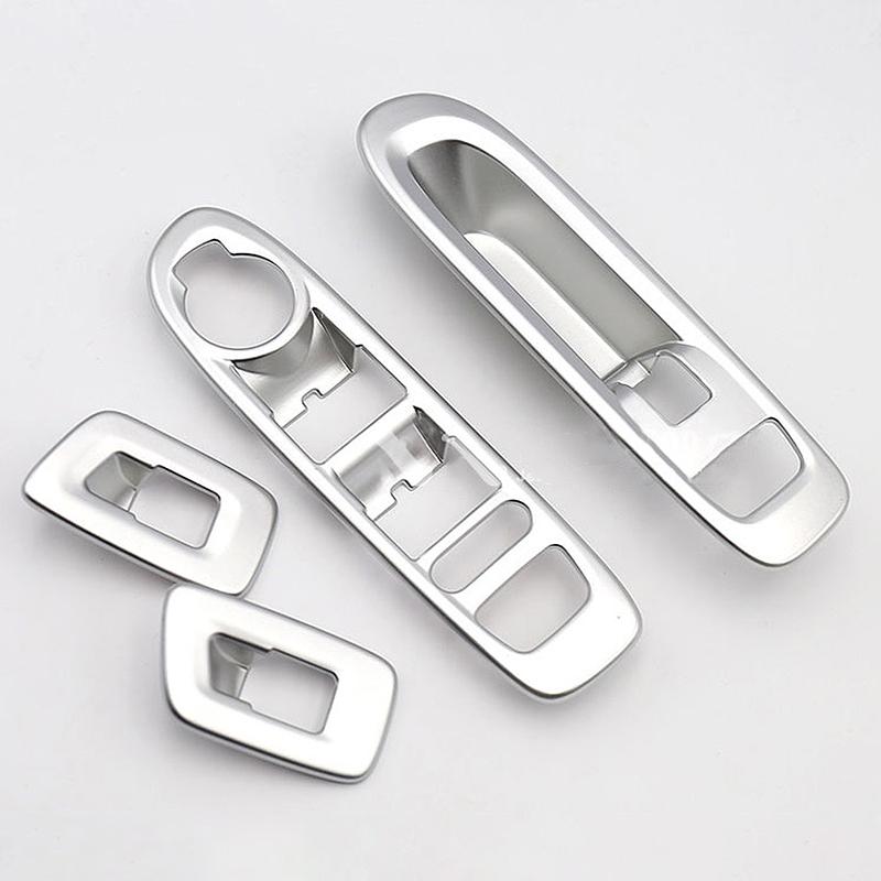 Для Jeep Compass 2th 2017 2018 карбоновый переключатель подъема окна автомобиля, крышка, накладки, дверной подлокотник, панель, рама, аксессуары