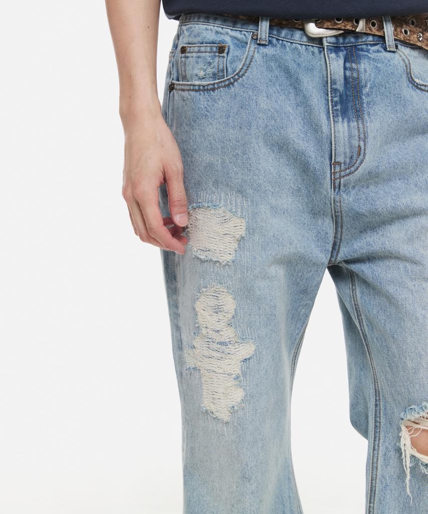 DNSR Signature Flare Distressed Denim Pants