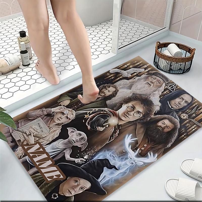 Custom Name Harry Potter Magic Train Carpet Rug Customizable Soft Washable Anti-Slip Home Living Room Sofa Mats Personalized Rug. 090974