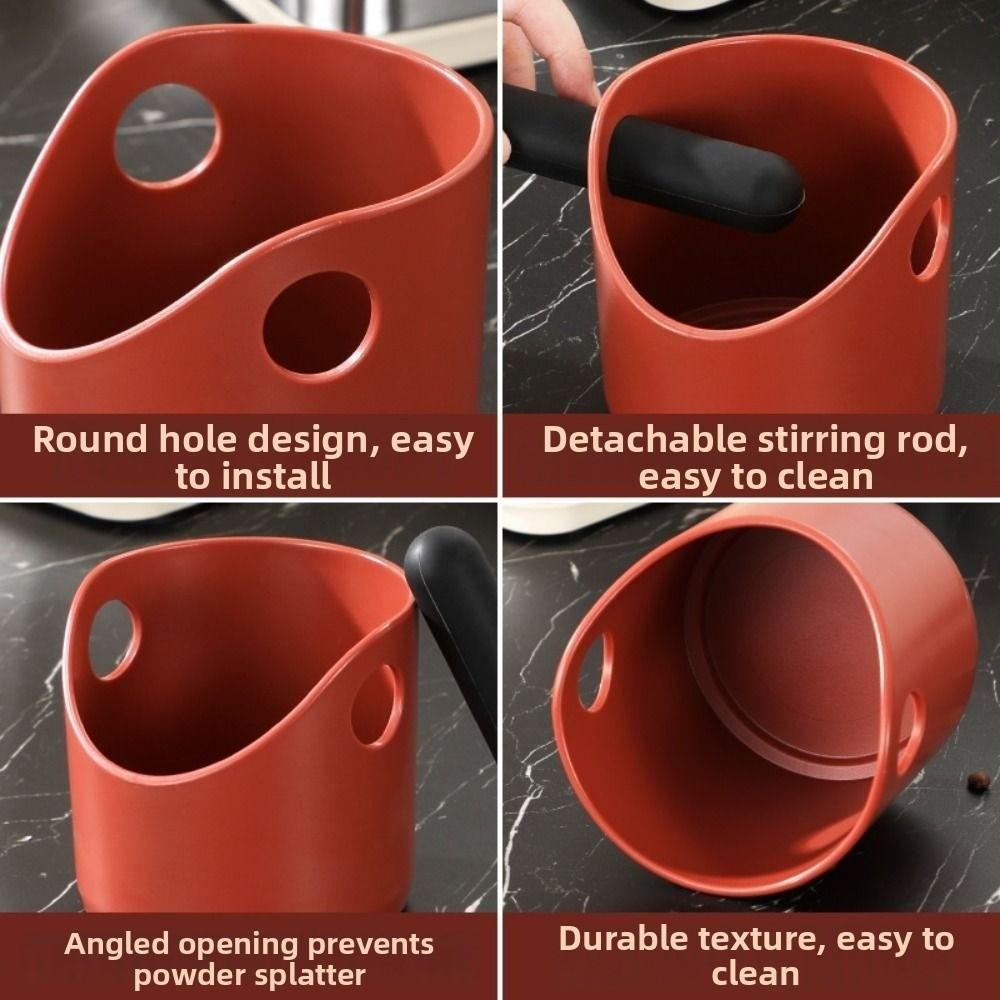 500ml Coffee Grounds Storage Bucket Splash-proof Espresso Dump Bin Coffee Grounds Bin Household
