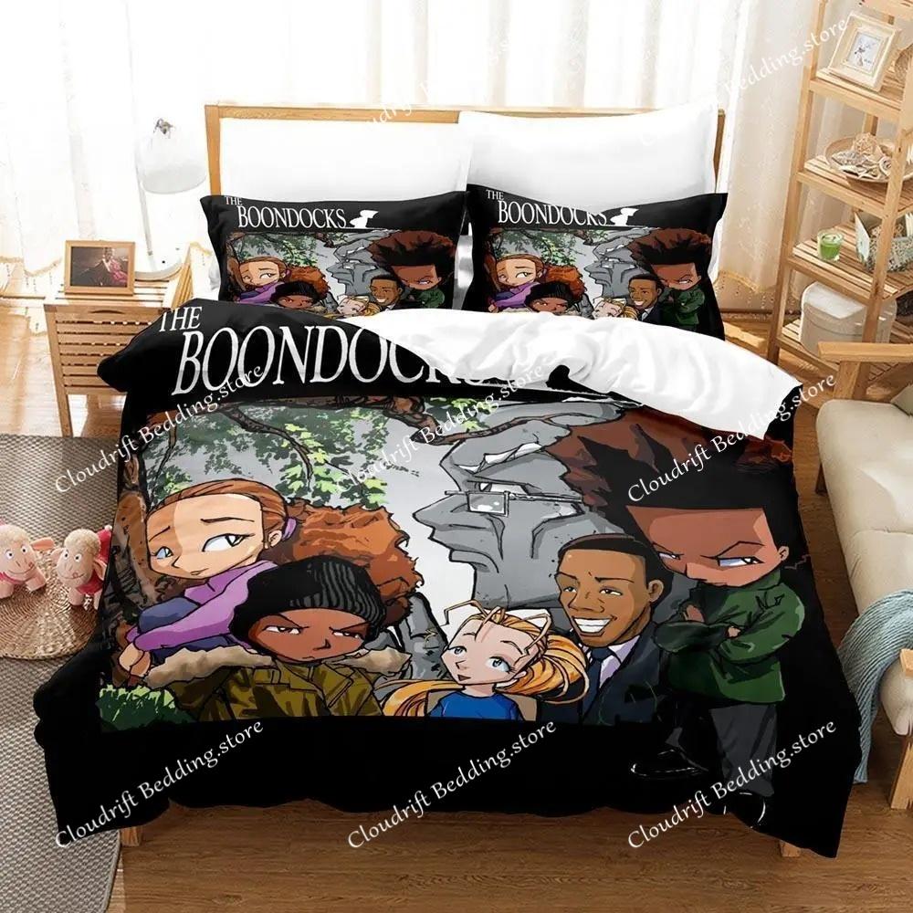 Новый Комплект Постельного Белья The Boondocks Односпальный Полуторный Полный Евро Кинг Размер Комплект для Кровати Взрослый Ребенок Спальня Комплекты Пододеяльников 3D Аниме Комплект Простыней