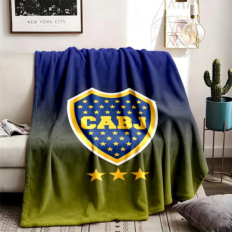 Club Atletico Boca Juniors Theme Personalized Outdoor Flannel Blankets Soft And Suitable For All Seasons Perfect For Sofas Beds And Camping