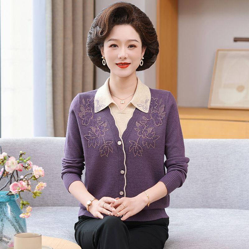 Новый вязаный свитер, два свитера для весенних и осенних каникул, зимний укороченный топ для женщин среднего и пожилого возраста