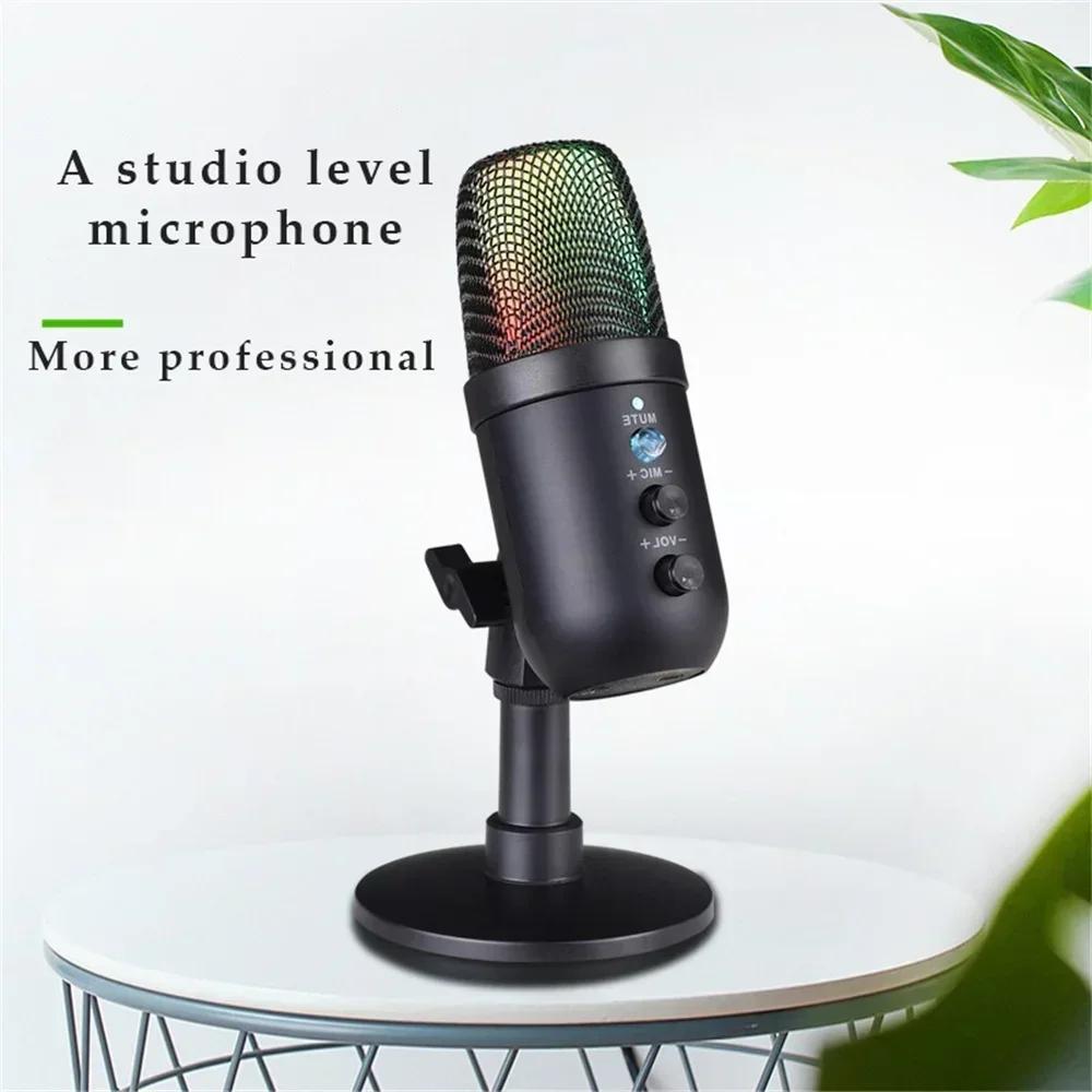 MU1000 USB-микрофон Профессиональный конденсаторный микрофон для записи на компьютер Ноутбук Студия Игра Пение Веб-трансляция Запись