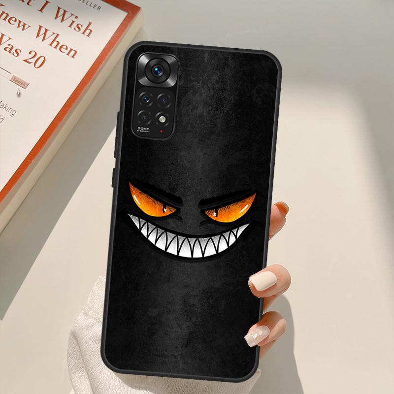 Чехол для игрового телефона со страшной улыбкой, скелетом дьявола для Redmi 10A 10C 9A 9C 9T K40 K50 для Redmi Note 11S 10S 9S 9 10 11 Pro