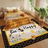 1pc Honey Bee Area Rug for Living Room Yellow Rug for Bedroom Soft Floor Carpet for Dining for Kitchen Laundry Office Decoration