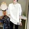 Женская осенне-зимняя новая белая базовая рубашка средней длины нишевого дизайна