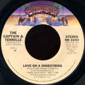 7inch Record CAPTAIN TENNILLE Love On A Shoestring NB2243 CASABLANCA 1979 US Pop Used