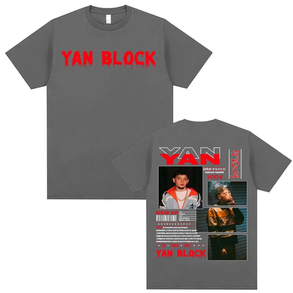 Rapper Yan Block Carlos Yandre Tour 2025 Merch T Shirt Men Women Fashion Hip Hop Pop Music T-shirts Oversized T-shirt Streetwear