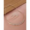 Женский комплект из блестящего ожерелья и сережек из розового золота с кубическим цирконием для вечеринок