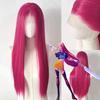 Ashely Pink Lace Front Wig 26“ 13x4 Lace Frontal Wigs Long Straight Heat Resistant Fiber Synthetic Wig for Mira Cosplay