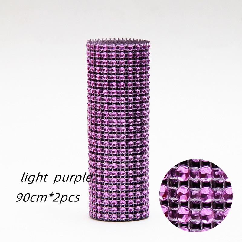 24rows Plastic Hollow Mesh Rhinestones / Thread Rhinestones - 4mm Row Rhinestones, Imitation Diamonds for Christmas Crafts and Curtain Decoration