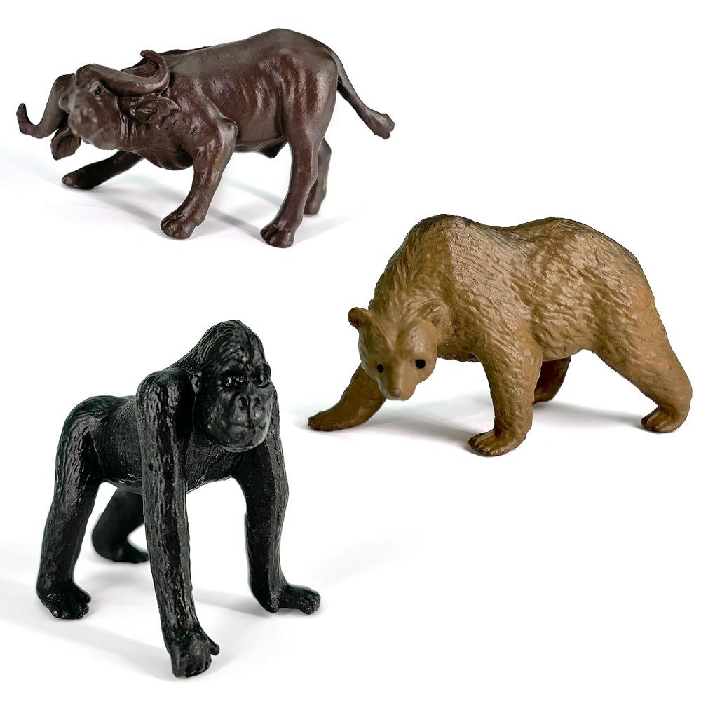 12 шт./набор Обновленные Имитированные Дикие Животные Лев Тигр Модель Игрушки Реалистичный Жираф Зебра Панда Игрушки Для Детей Рождественские Подарки