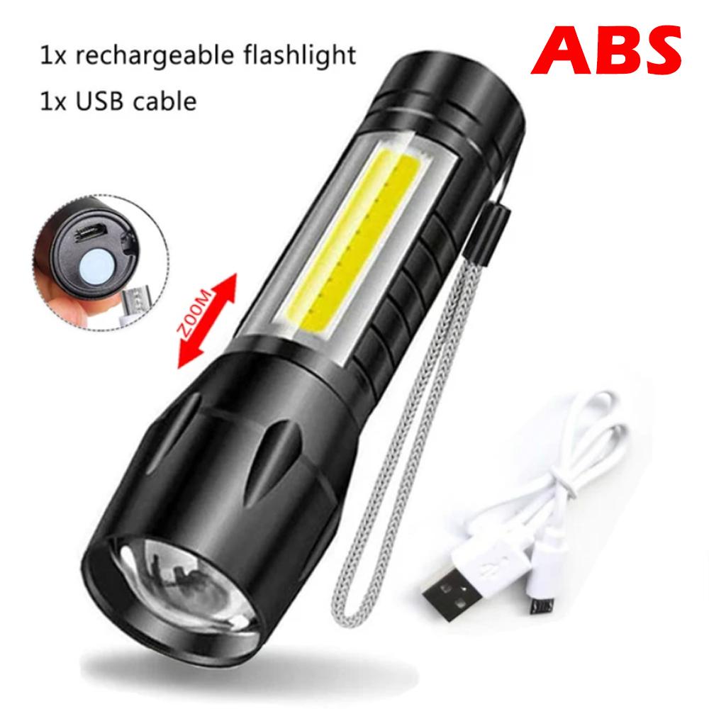 Мини УФ-фонарик LED Перезаряжаемый Фонарик Портативный USB-зарядка Фонарик Высокомощный Power Bank Кемпинг Водонепроницаемый Дальнобойный Фонарь