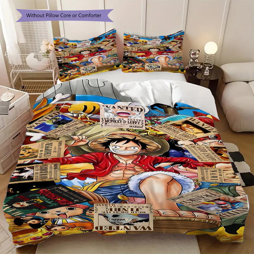 One Piece Anime Soft and Comfortable Duvet Cover, Children's Bedding Set Gift, Extra Large Size, Various Sizes Available LXR139