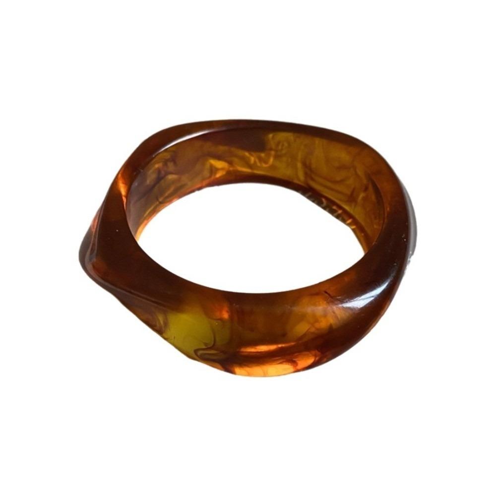 Round Resin Bangle Europe American Style Exaggerated Bracelet Temperament Cuff Bangles  Girls