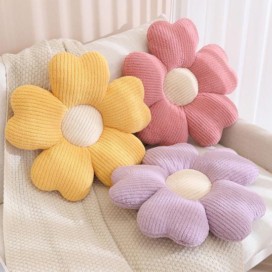 Cushion Pillow Comfortable Decorative Good Elasticity Unique Flower Plush Pillow Sofa Floor Cushion Household Supplies