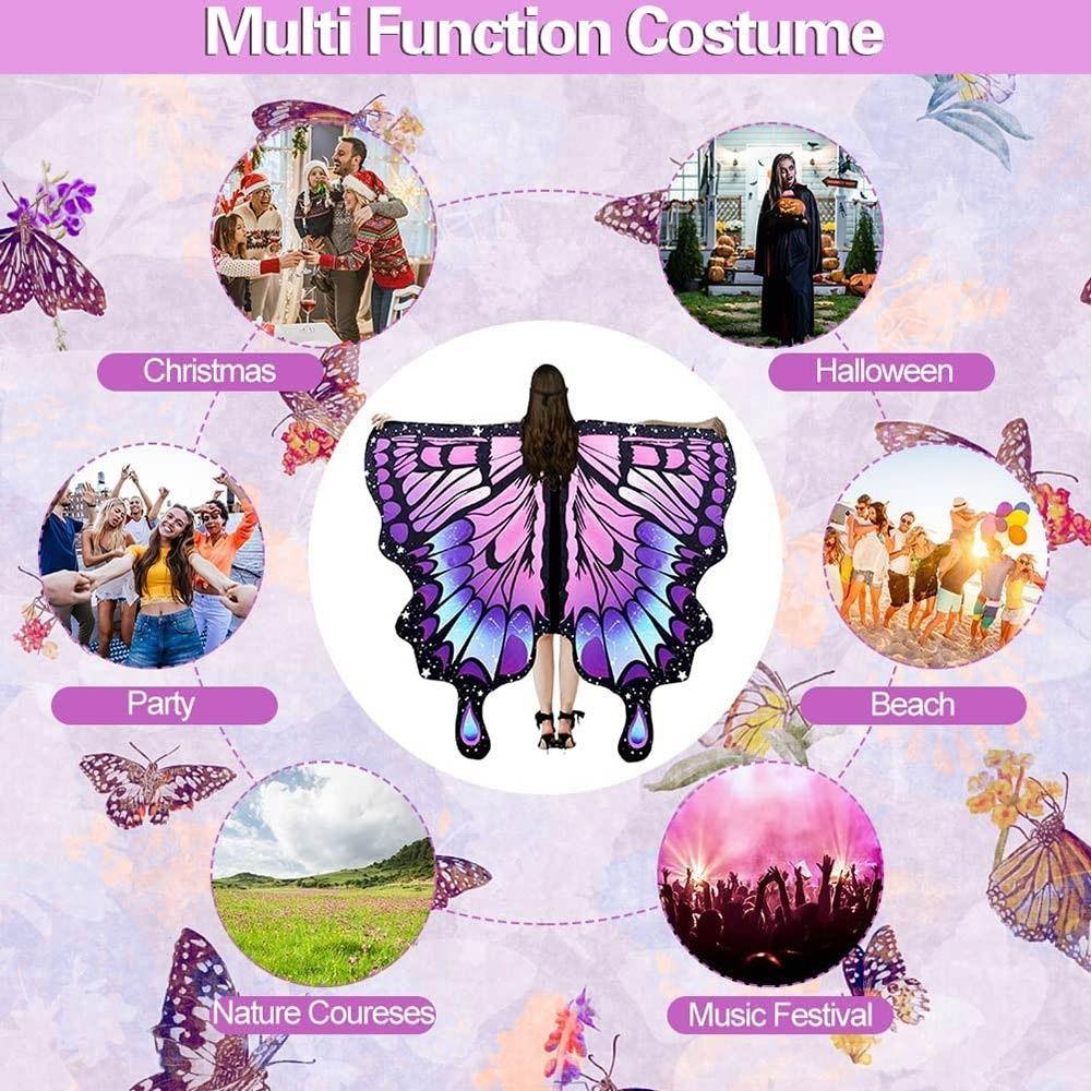 Fairy Party Favor Cosplay Accessory Butterfly Costume Cloak Butterfly Scarf Butterfly Wings Shawl