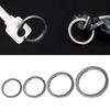 Portable Titanium Flat Keychain Rings Split Side Pushing Key Rings Heavy Duty Key Rings for Dog Tag Easy To Use