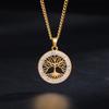 Tree of Life Necklace for Men DreamtimesTree Pendant Family Tree Jewelry for Women Mother's Day Gift Stainless Steel 24 Inches