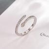 2024 Изысканное Минималистичное Японское и Корейское Кольцо-Змея: Креативный, регулируемый дизайн с полным бриллиантом для женщин