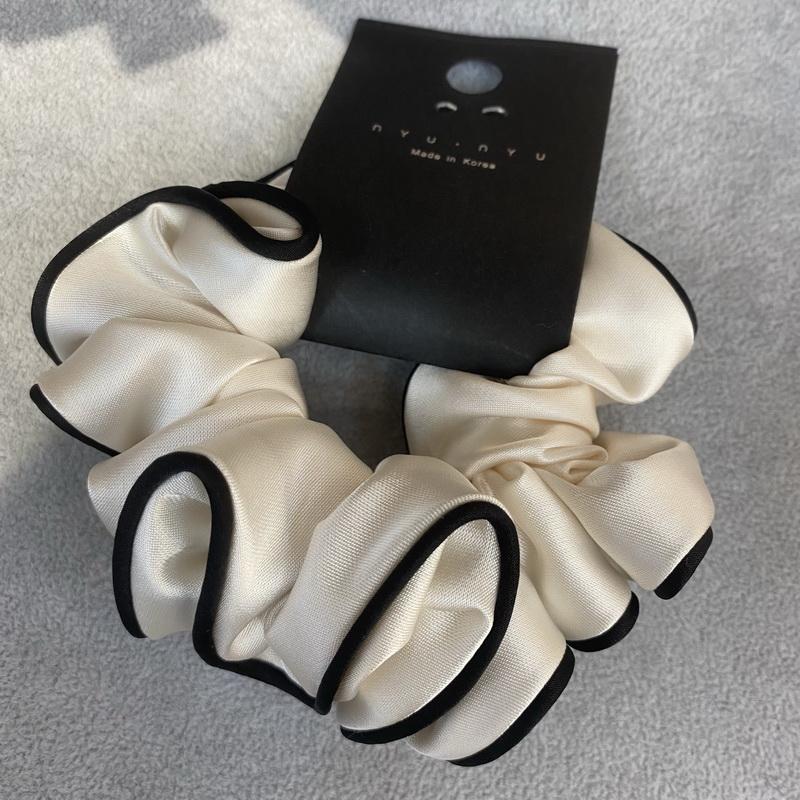 Милые кружевные шелковые резинки для волос для женщин Белая атласная резинка для волос для девочек черная резинка для хвостика резинки для волос шушу атлас