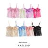 Kaslead New Arrival Women's Clothing Fashion Style Stylish Simple and Versatile Casual Sequin Sling Tops 9491887