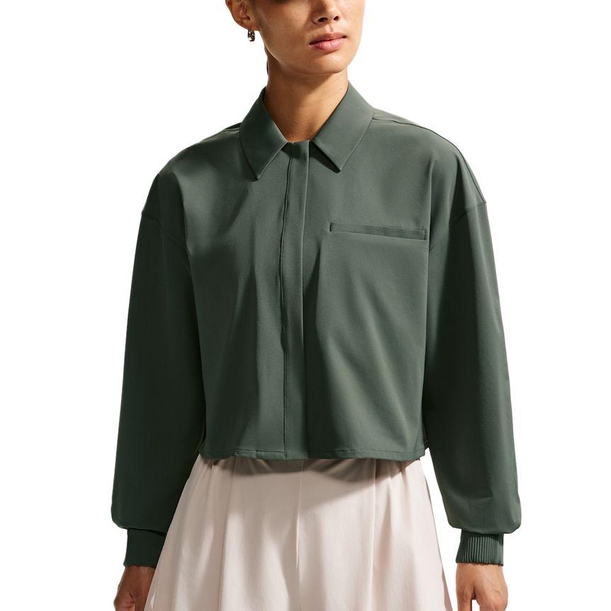 Nike 24.7 Shirts Women's Green Lapel Moderate IR8704-303