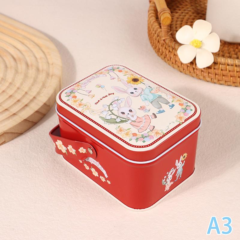 1 шт., винтажная маленькая жестяная металлическая коробка для хранения конфет, подарочная коробка для печенья, небольшой органайзер для хранения мелочей