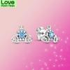 925 Sterling Silver Mouse Earring Silver Heart Earring Lovers Mouse Earring Pumpkin Car Earring Silver Women Jewelry Gift