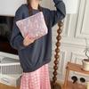 Kawaii Flower Canvas Дорожная косметичка для губной помады, сумка для хранения туалетных принадлежностей, женские симпатичные сумки для макияжа, органайзер, сумка