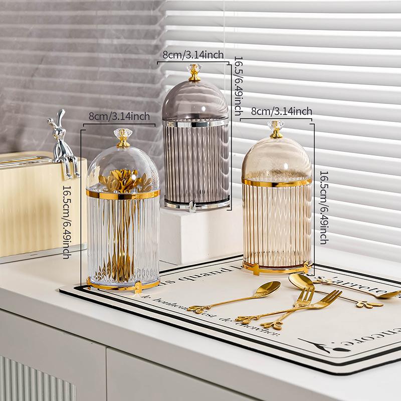 Канистра для хранения продуктов, современный держатель для кофейной ложки, десертной вилки для столовой, кухни, столешницы, организации столешницы