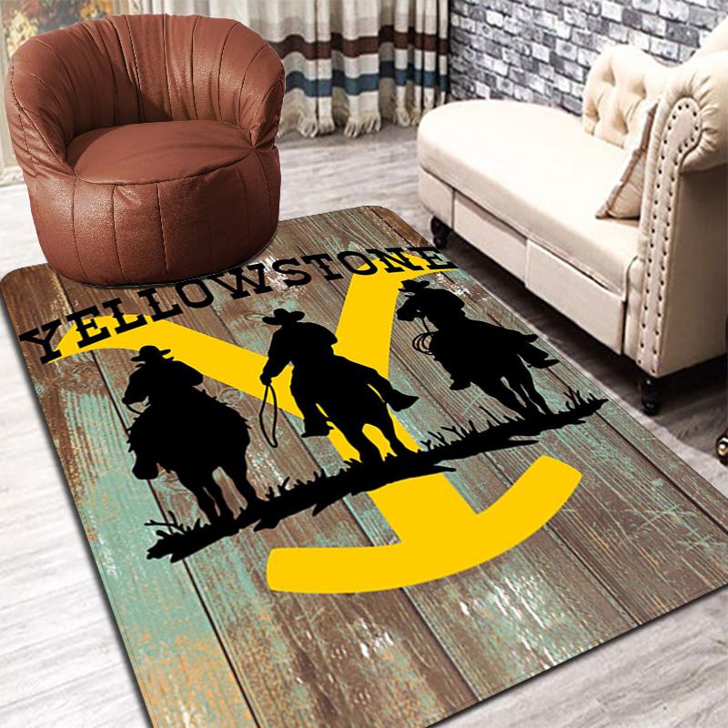 Yellowstone Cowboy Rug Floor Mat for Living Room or Bedroom Soft and Comfortable Carpet a Gift for Birthday and Holiday.DFF0925051