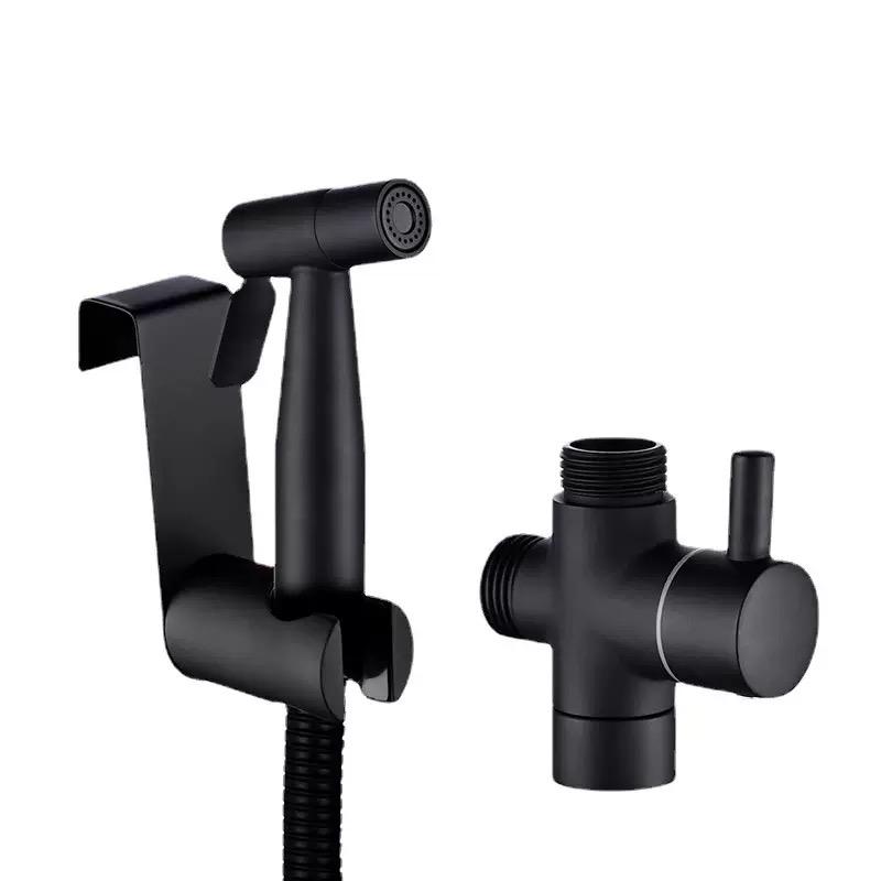 Shattaf Toilet Sprayer Set 304 Stainless Steel Black Boost Pressure Bidet Sprayer