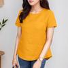 ZANZEA Женская летняя однотонная повседневная блузка с круглым вырезом и коротким рукавом