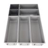 Silverware Drawer Organizer Sturdy Plastic Large Capacity Multifunction Utensil Organizer for Knife Fork Spoon