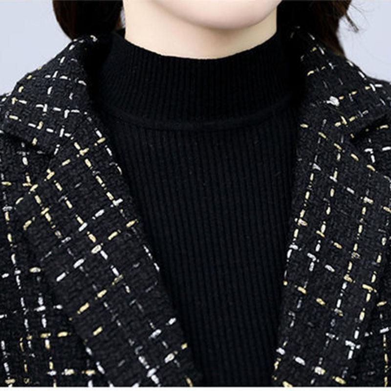 Женский пиджак, осенне-зимний шерстяной костюм, женский пиджак на одной пуговице, офисная одежда, темперамент, свободный топ C