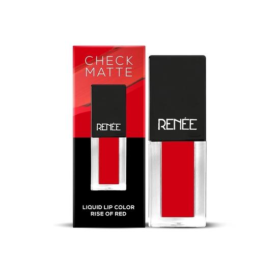 RENEE Check Matte Liquid Lip Color Rise Of Red 2,5 мл | Стойкая, водостойкая и стойкая к истиранию | Насыщенный цвет | Не сушит формулу